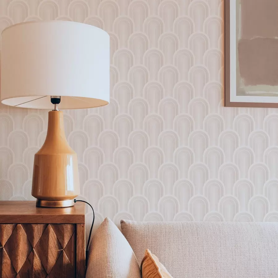 Fototapet Små bågmoduler i varma krämbeige nyanser a00924