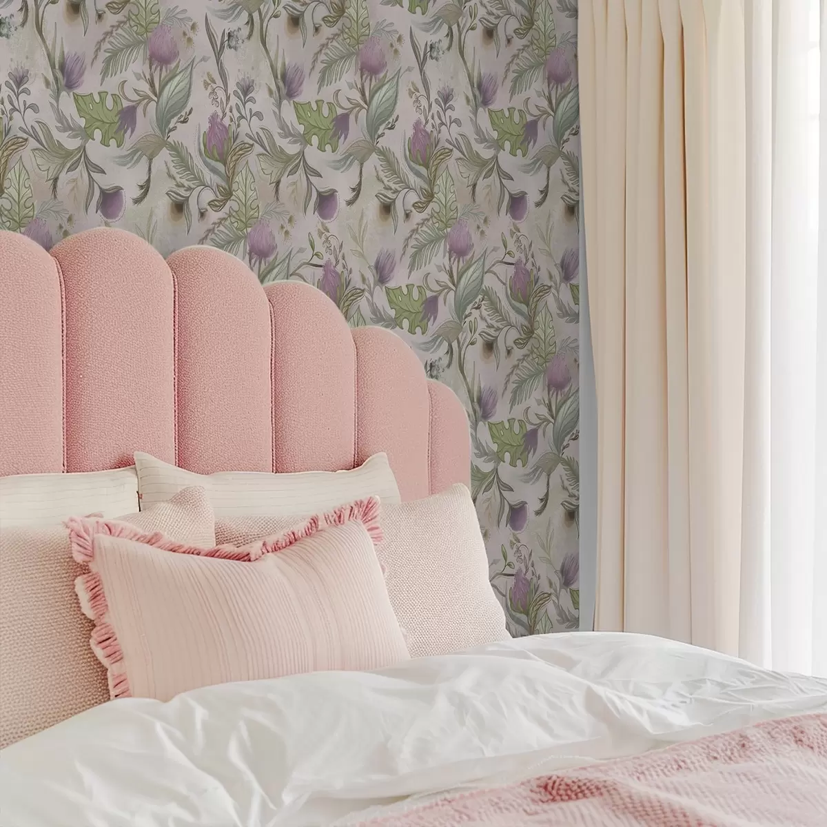 Bakgrund Lila vildblommor och löv på en pudrig bakgrund a00930v3