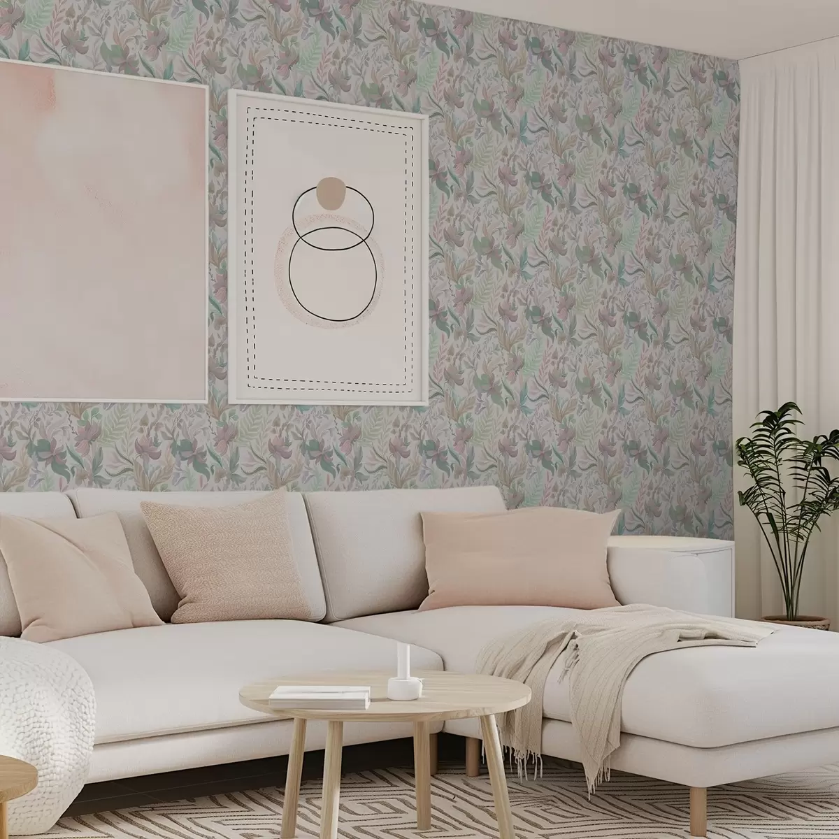 Bakgrund Delikata pastellfärgade blommor och blad på ljus bakgrund a00931