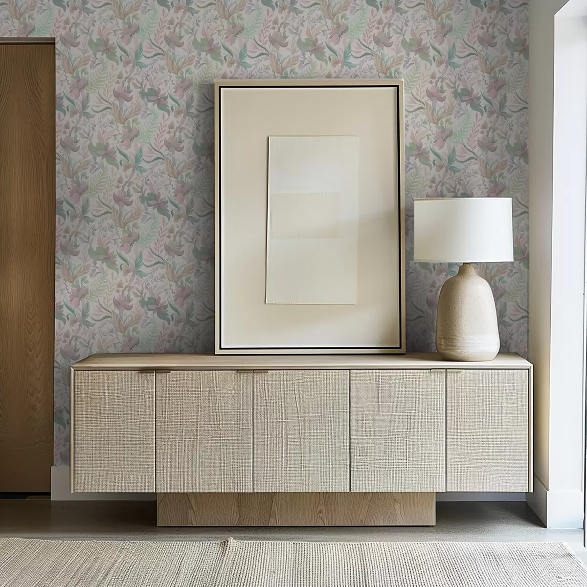 Bakgrund Delikata pastellfärgade blommor och blad på ljus bakgrund a00931