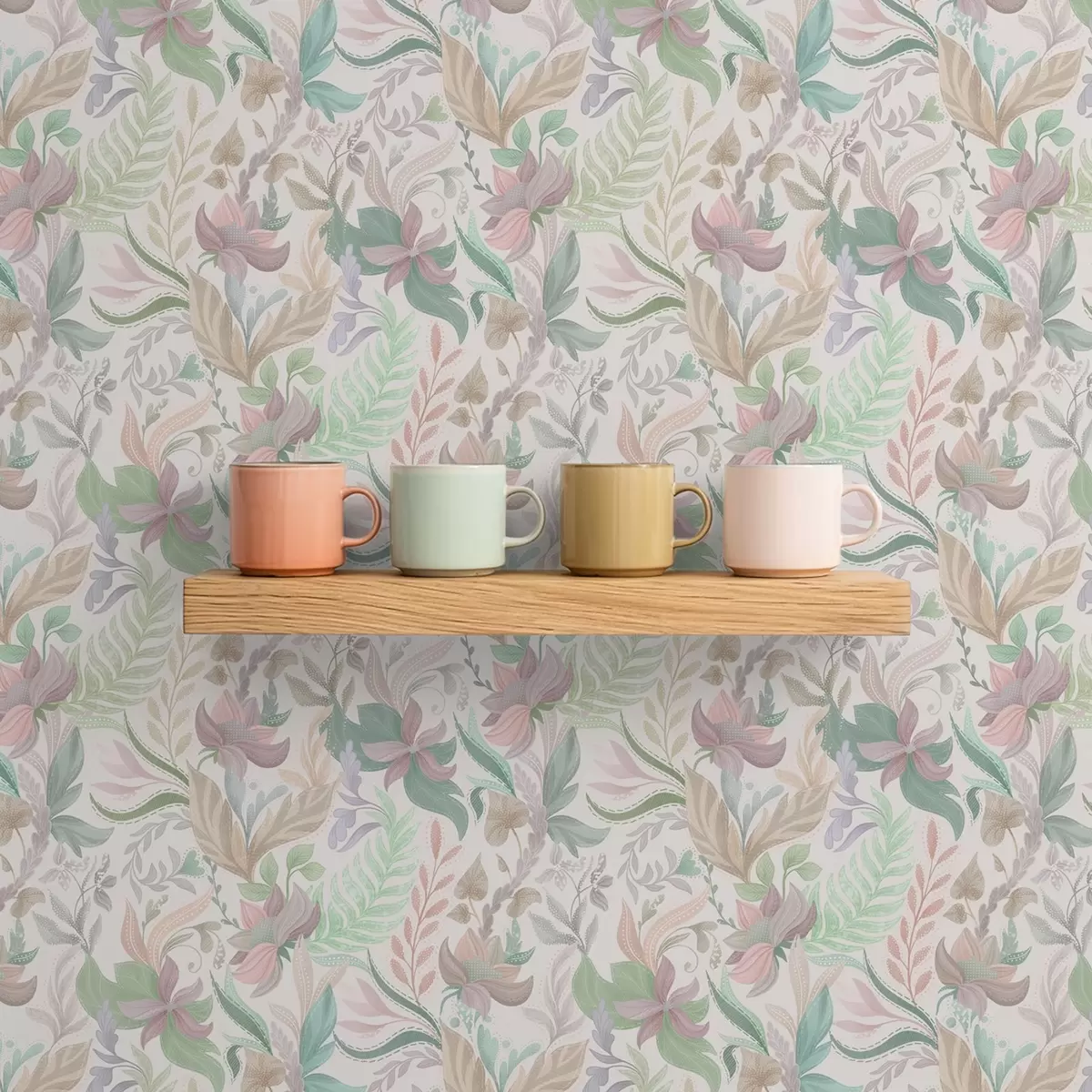 Bakgrund Delikata pastellfärgade blommor och blad på ljus bakgrund a00931