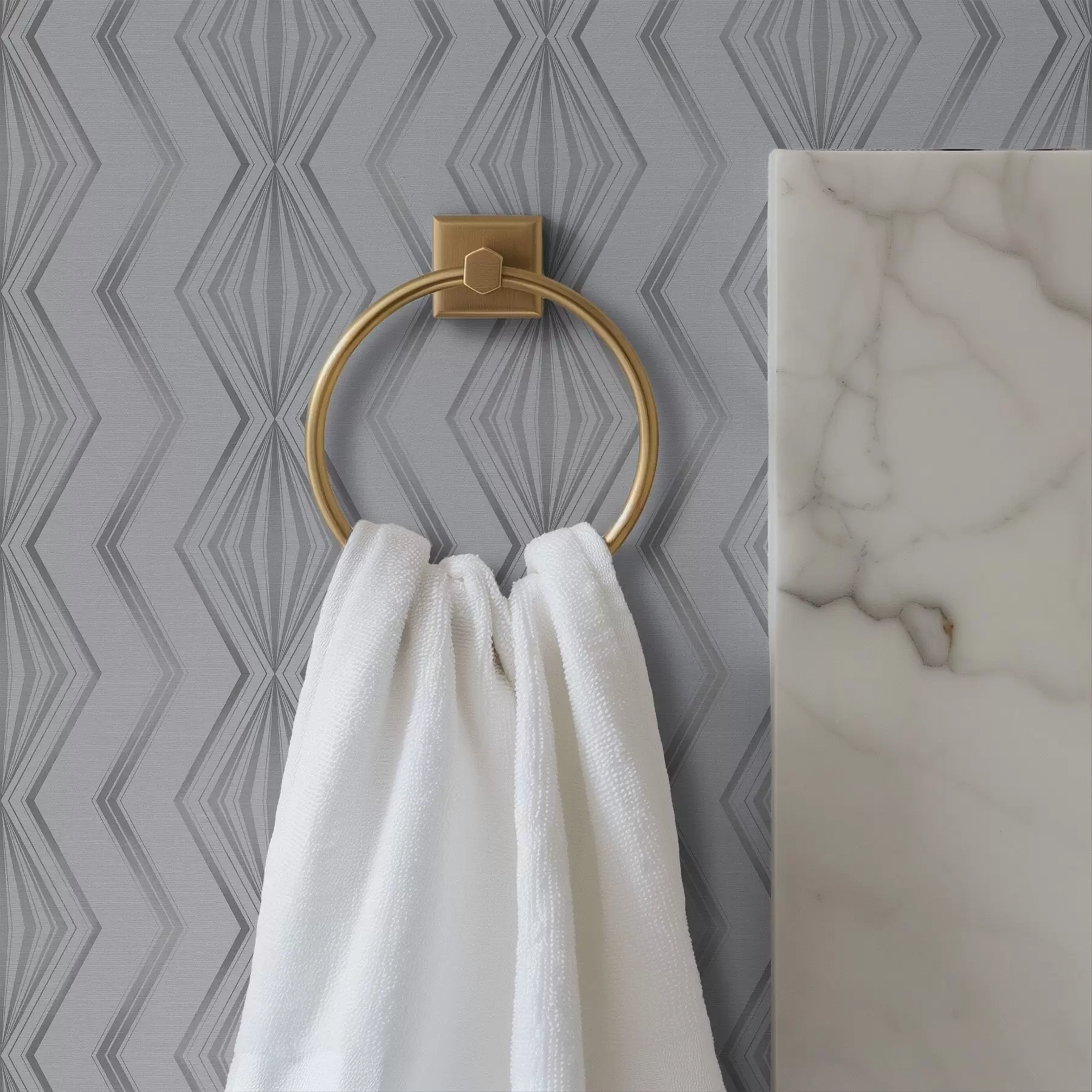 Fototapet Ljusgrått geometriskt mönster i rombmönster a00973v2