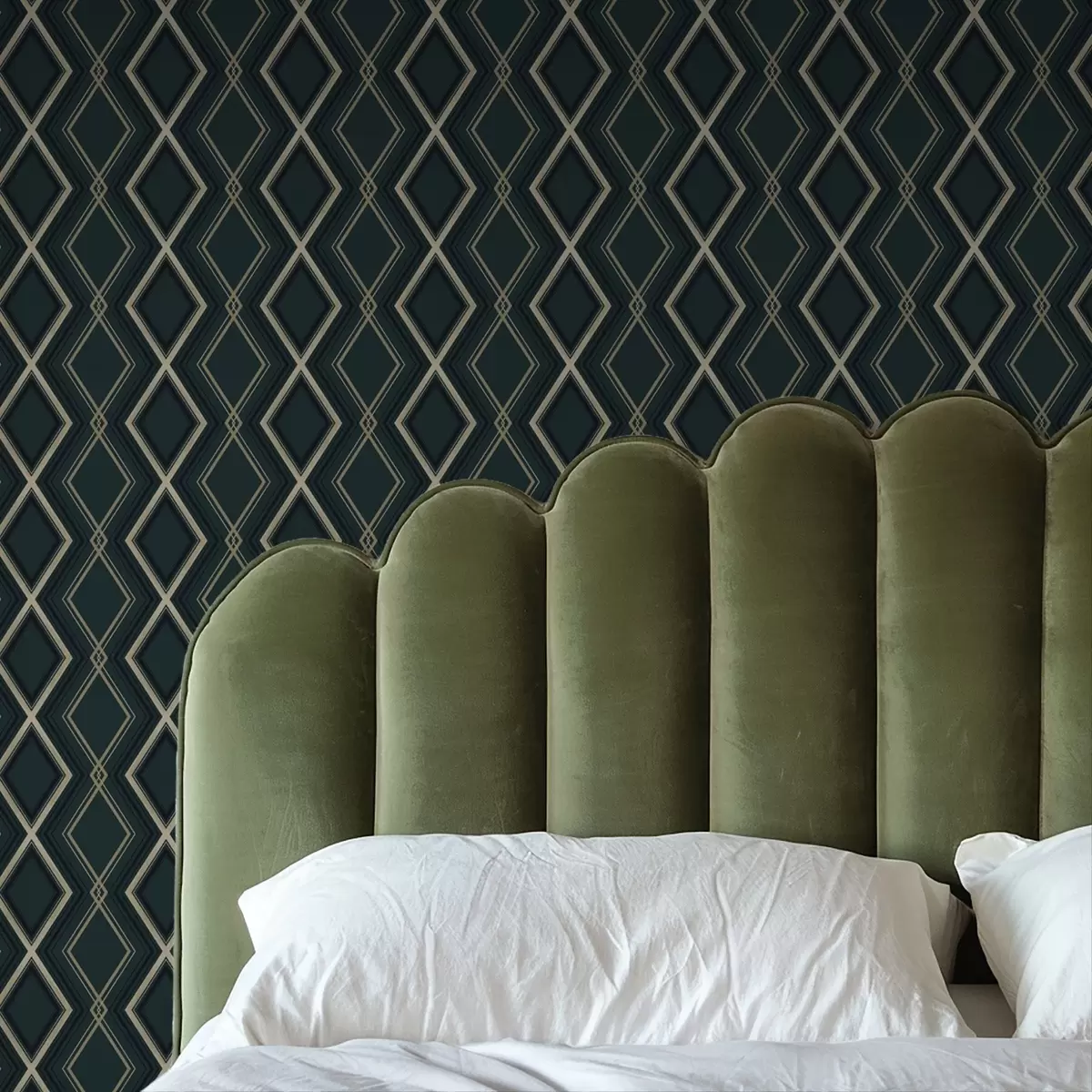 Bakgrund Mörk turkos bakgrund med ett upprepande diamantmönster a00975v1