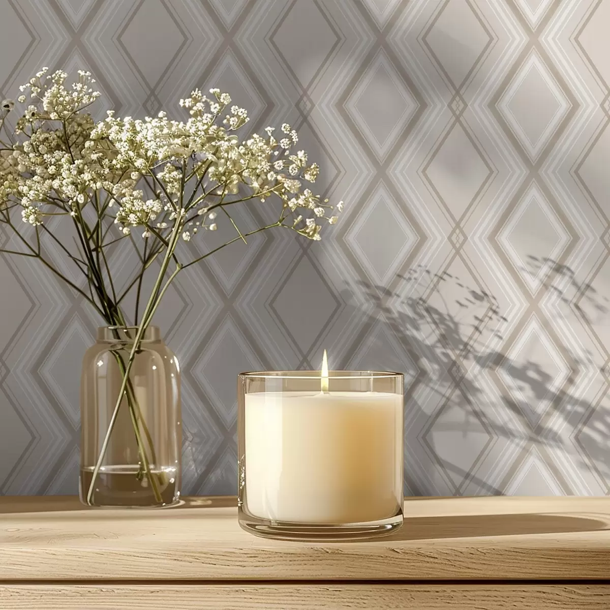 Bakgrund Ljusbeige bakgrund med ett flerskiktat diamantnät a00975v2