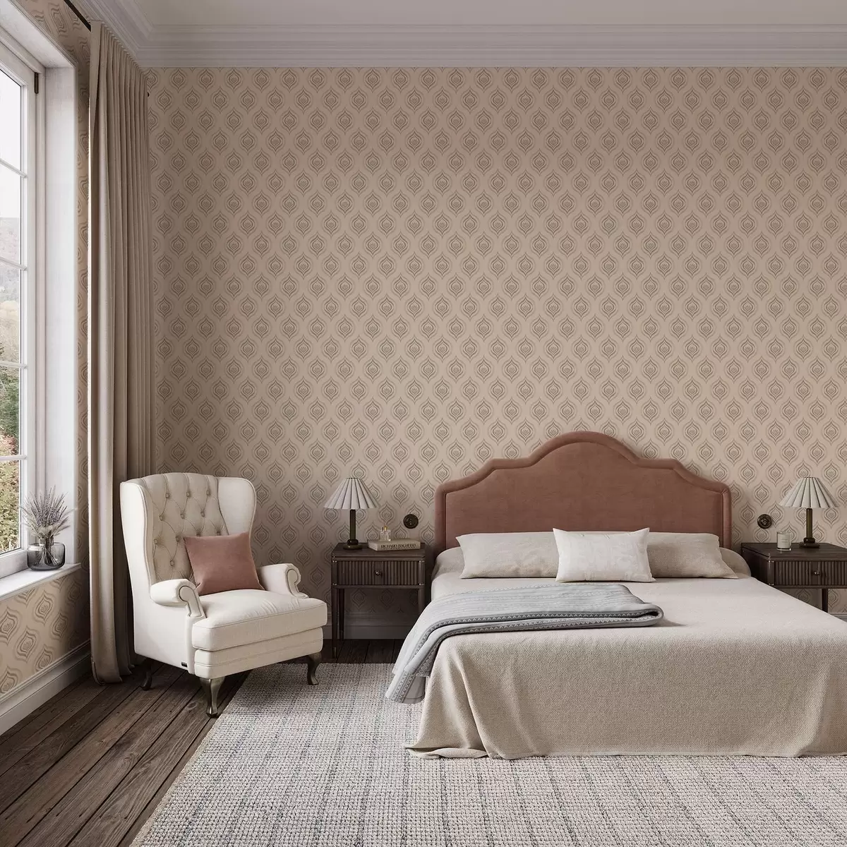 Bakgrund Pulverformiga droppmotiv med en blomma på en varm bakgrund a00977v2