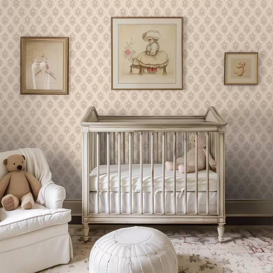 Fototapet Pulverformiga droppmotiv med en blomma på en varm bakgrund a00977v2