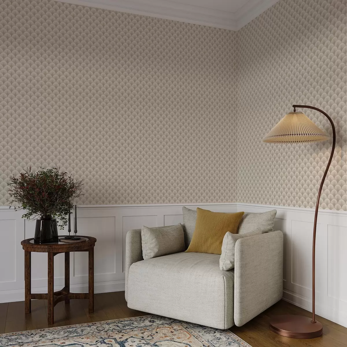 Bakgrund Beige fläktbågar med fina strålar på en ljus bakgrund a00978