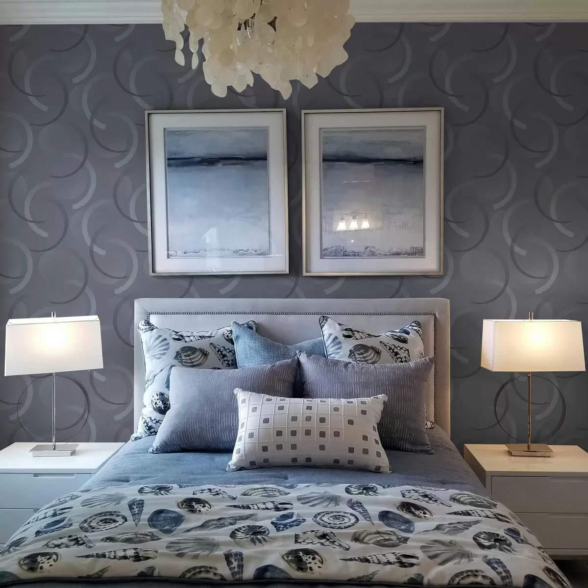 Bakgrund Grå halvcirkel och suddiga cirklar på en strukturerad bakgrund a00981