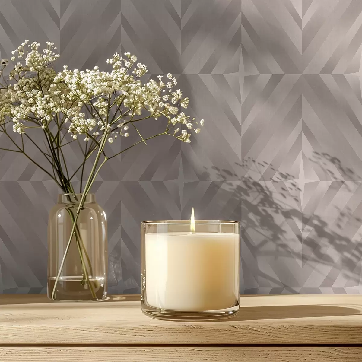 Bakgrund Geometriska rutor med pilar i varma beige toner a00982