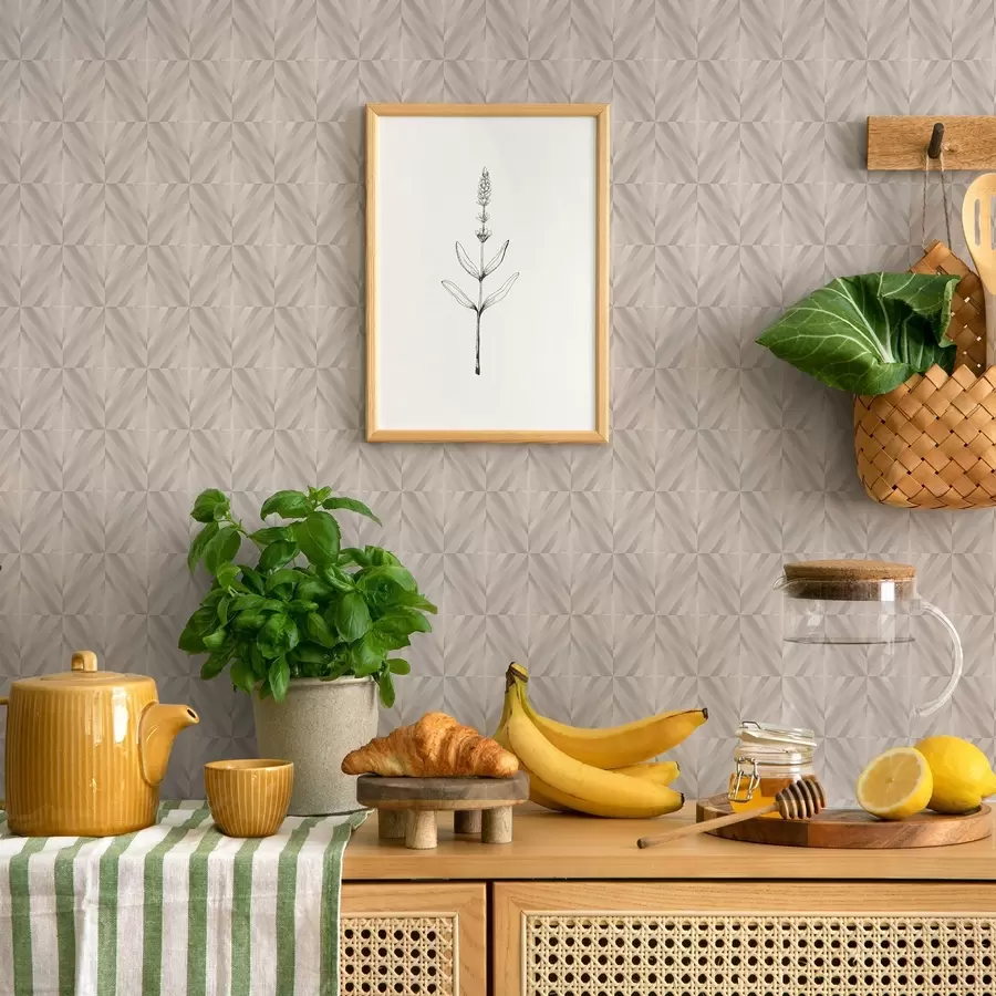 Fototapet Ljusa rutor med korsande mjuka diagonala streck a00984