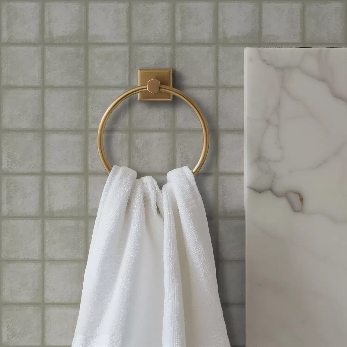 Bakgrund Imitation av fyrkantiga kakelplattor i en mjuk grågrön färgskala a00988