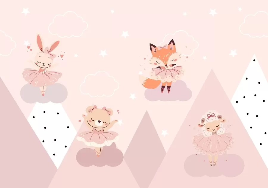 Fototapet Djurballerinaer w04929