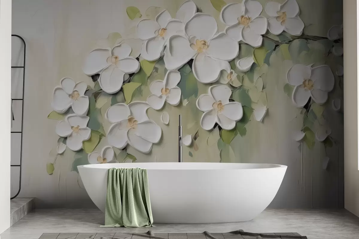 Fototapet En gren med blommor w04978