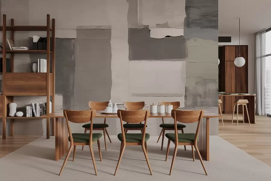 Fototapet Lugna rektanglar med struktur i gråbeige toner w04958