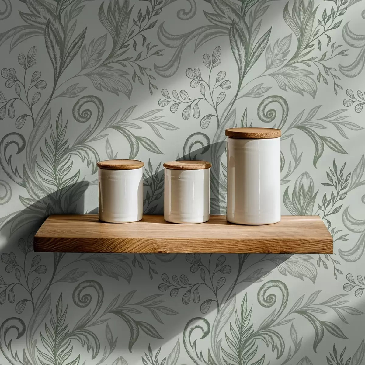 Bakgrund Mjuka mintfärgade blad med delikata grågröna linjer a00935v3