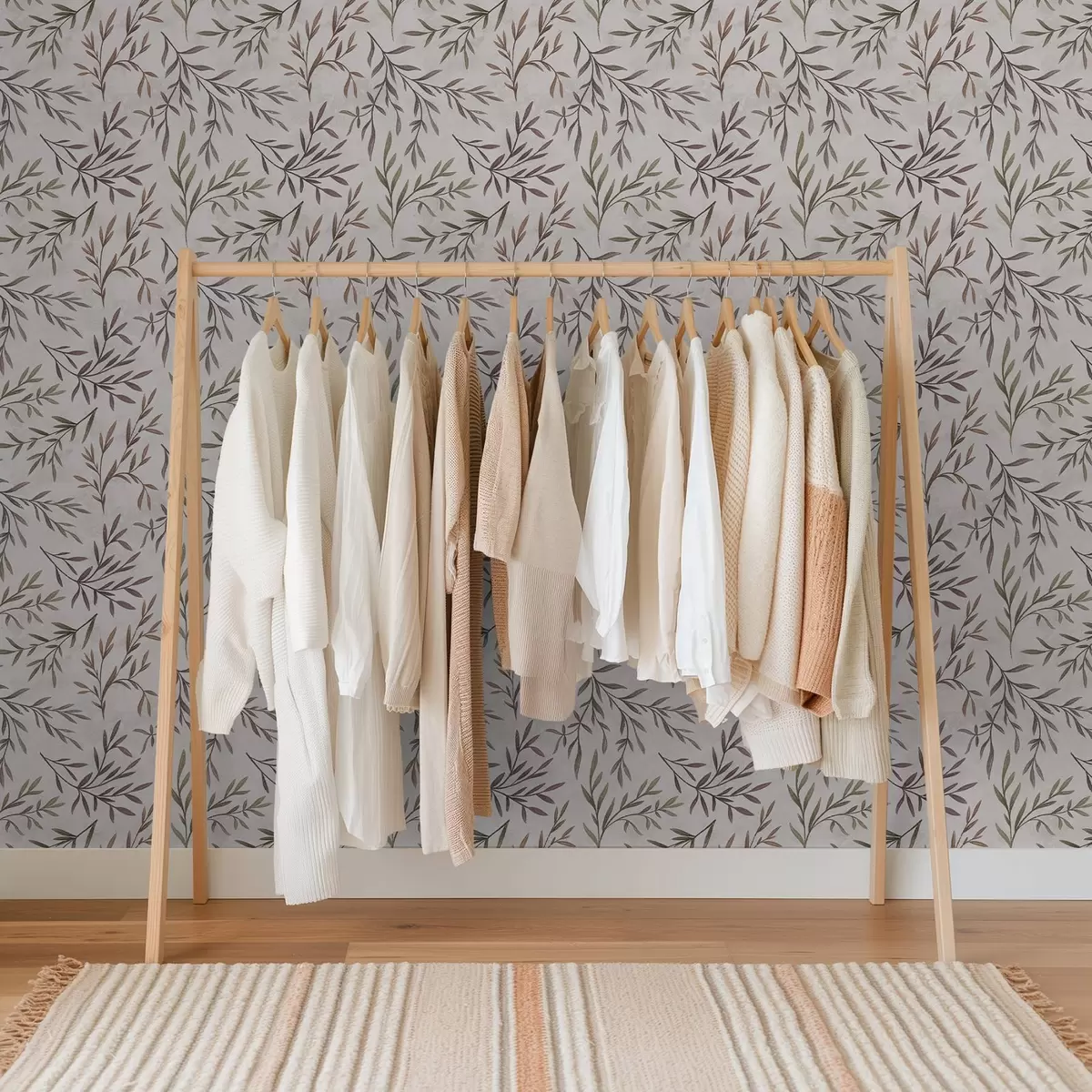 Bakgrund Flerfärgade grenar med löv på ljus bakgrund a00936v3