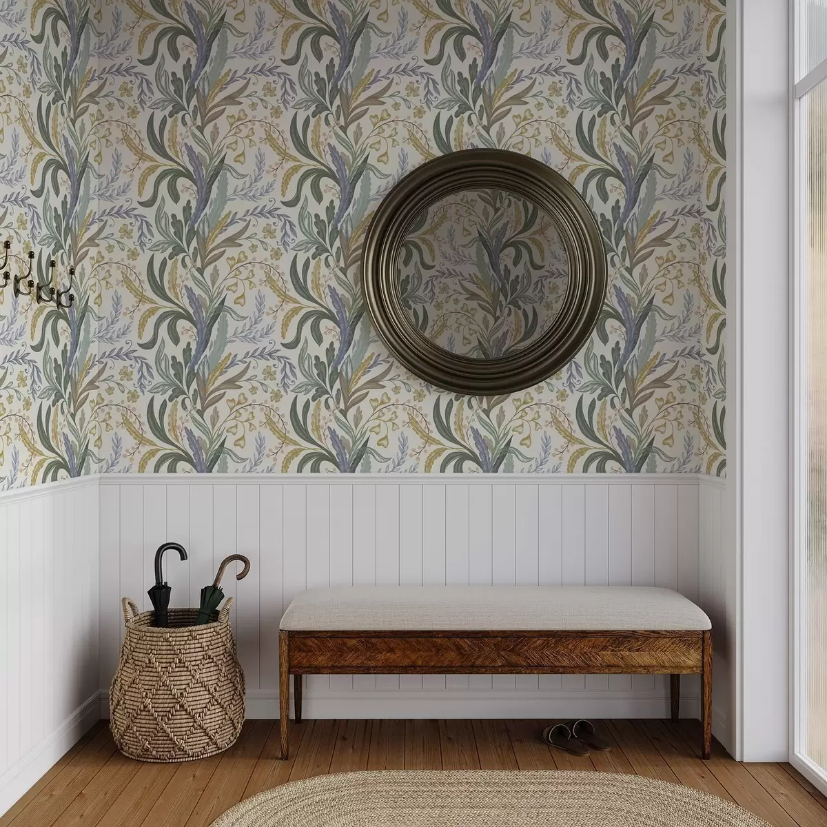 Bakgrund Frodig blommig dekoration i mjuka pastellfärger a00939