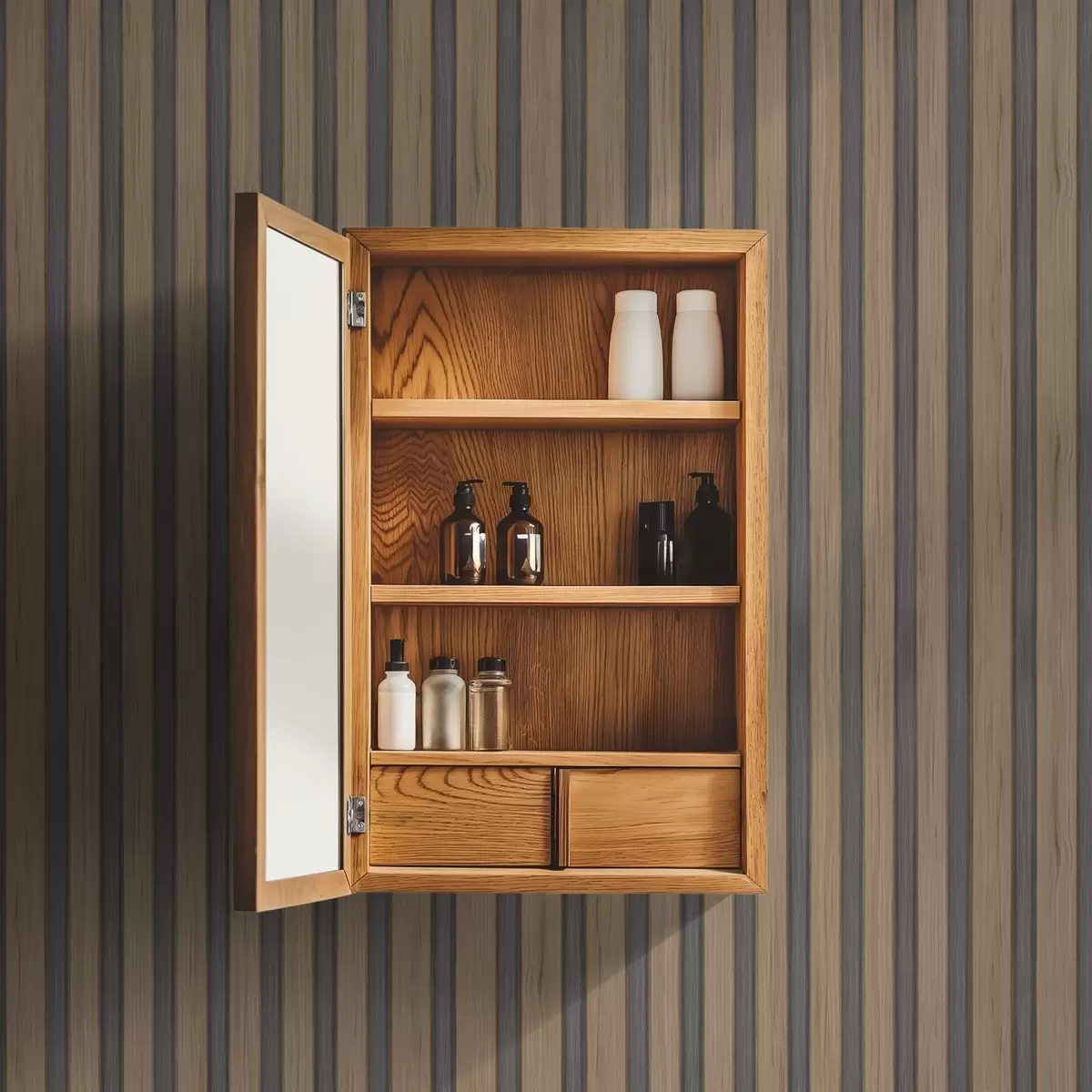 Bakgrund Vertikala träribbor med mörkgrå insatser a00991