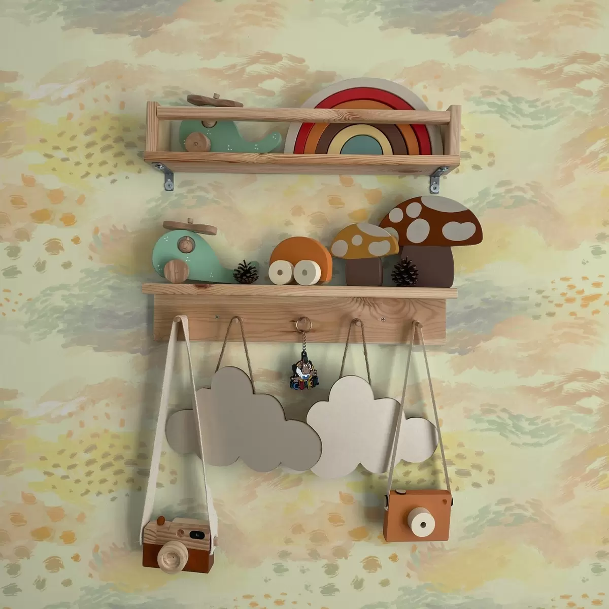 Bakgrund Pastellfärgade penseldrag i en varm, krämig gul palett a00999v1