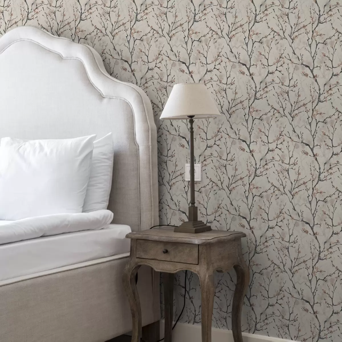 Bakgrund Akvarellmålade sakura-grenar på ljus bakgrund a01033