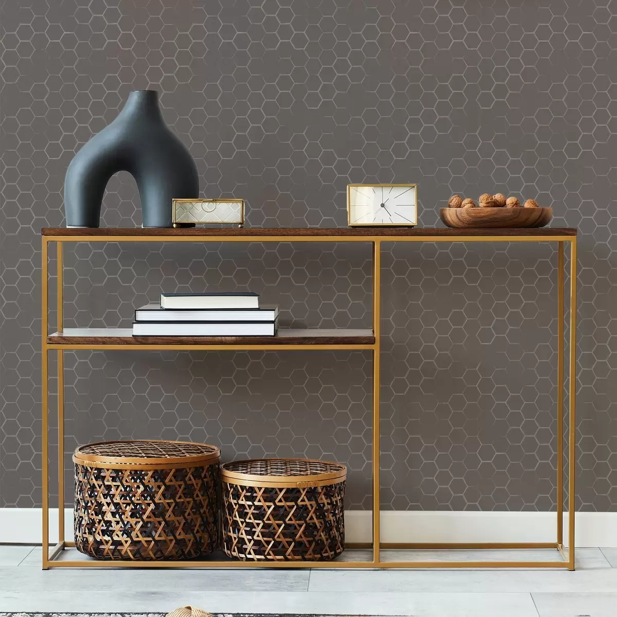 Bakgrund Tätt hexagonalt mönster i mjuka gråtoner a01060v2