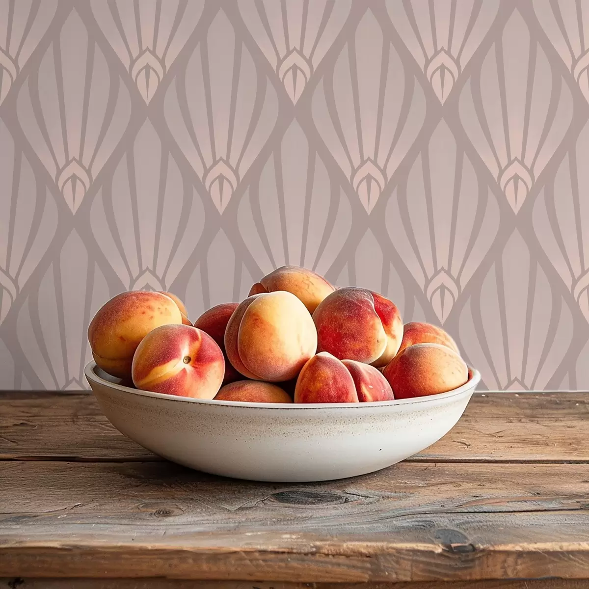 Bakgrund Puderbeige Art Deco med mjuka fläktar a01064v1