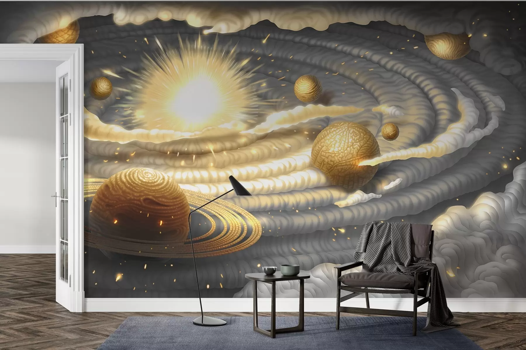 Fototapet Himmelskropparnas kosmiska dans w01967