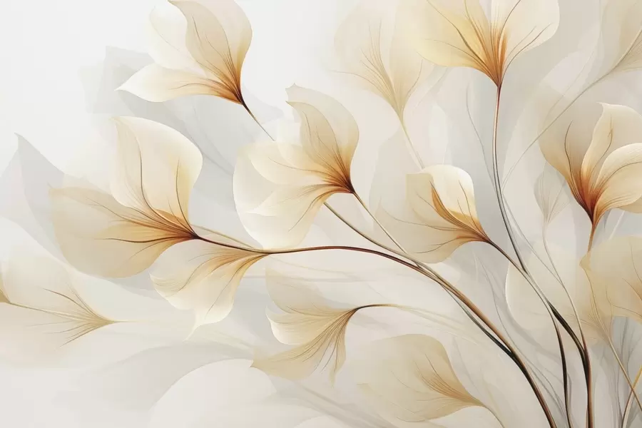 Fototapet Abstrakta blommor w09596