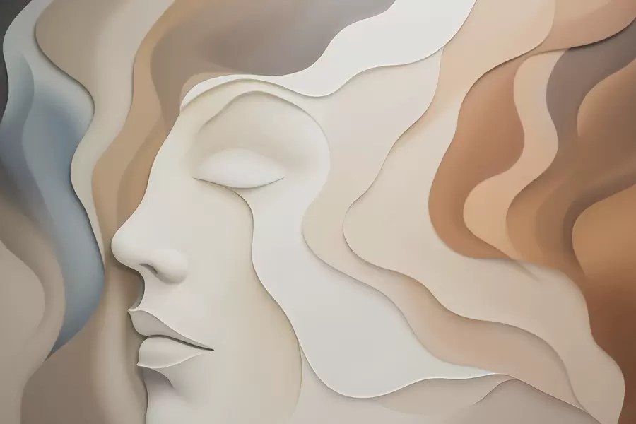 Fototapet Abstrakt ansikte w04869