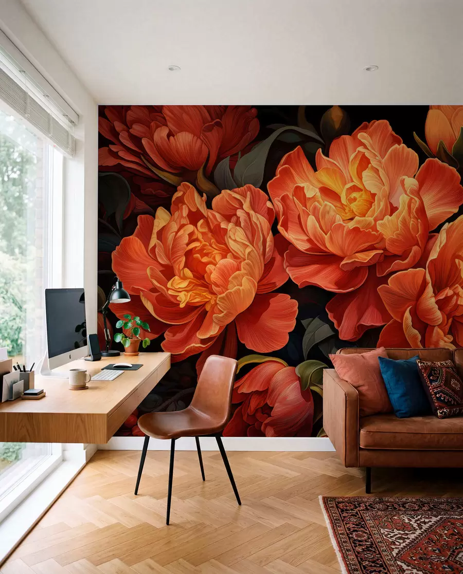 Fototapet Varm blommig kväll w05044