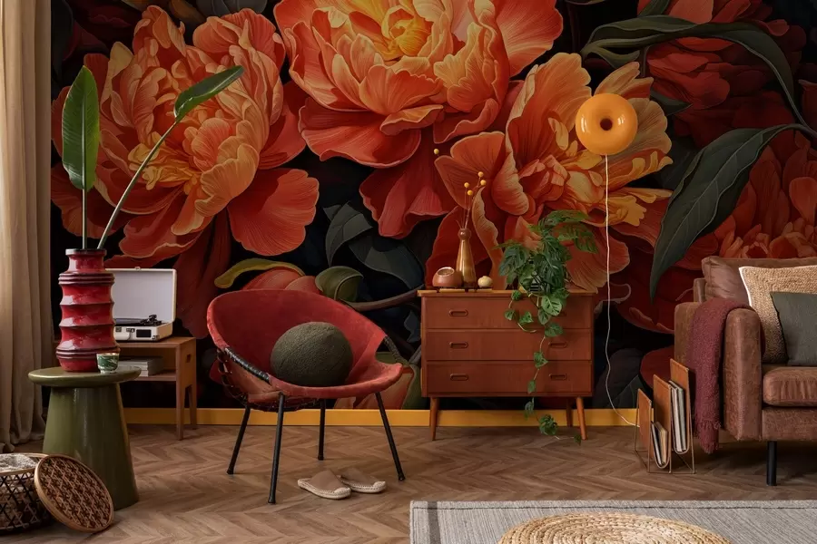 Fototapet Varm blommig kväll w05044