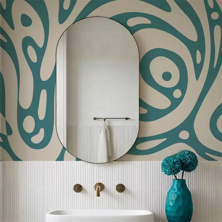 Fototapet Abstrakt mönster med flytande organiska former w05071