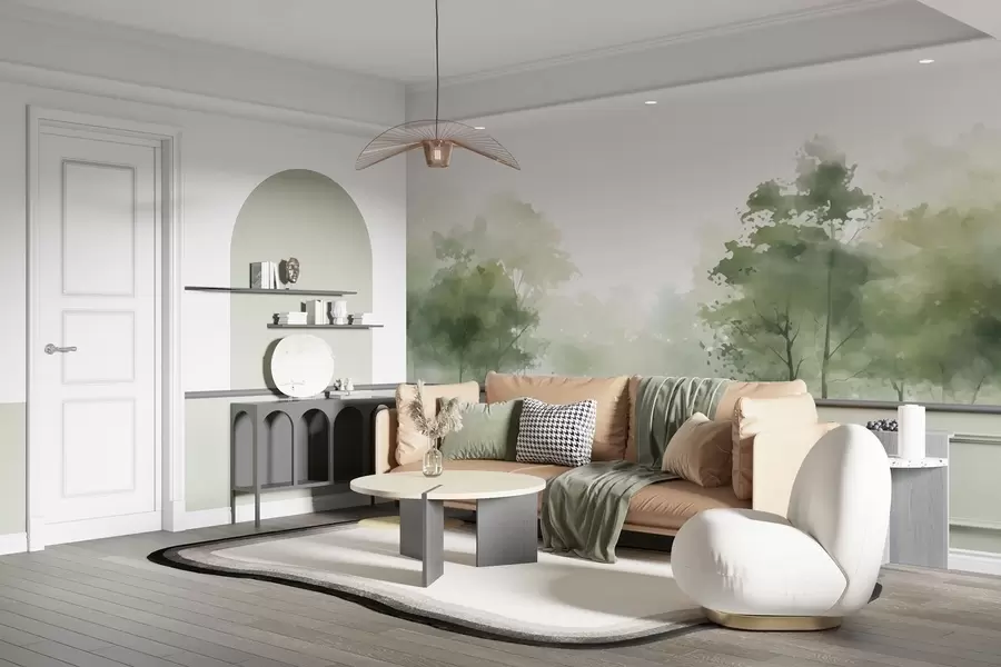 Fototapet Träd, landskap w05081