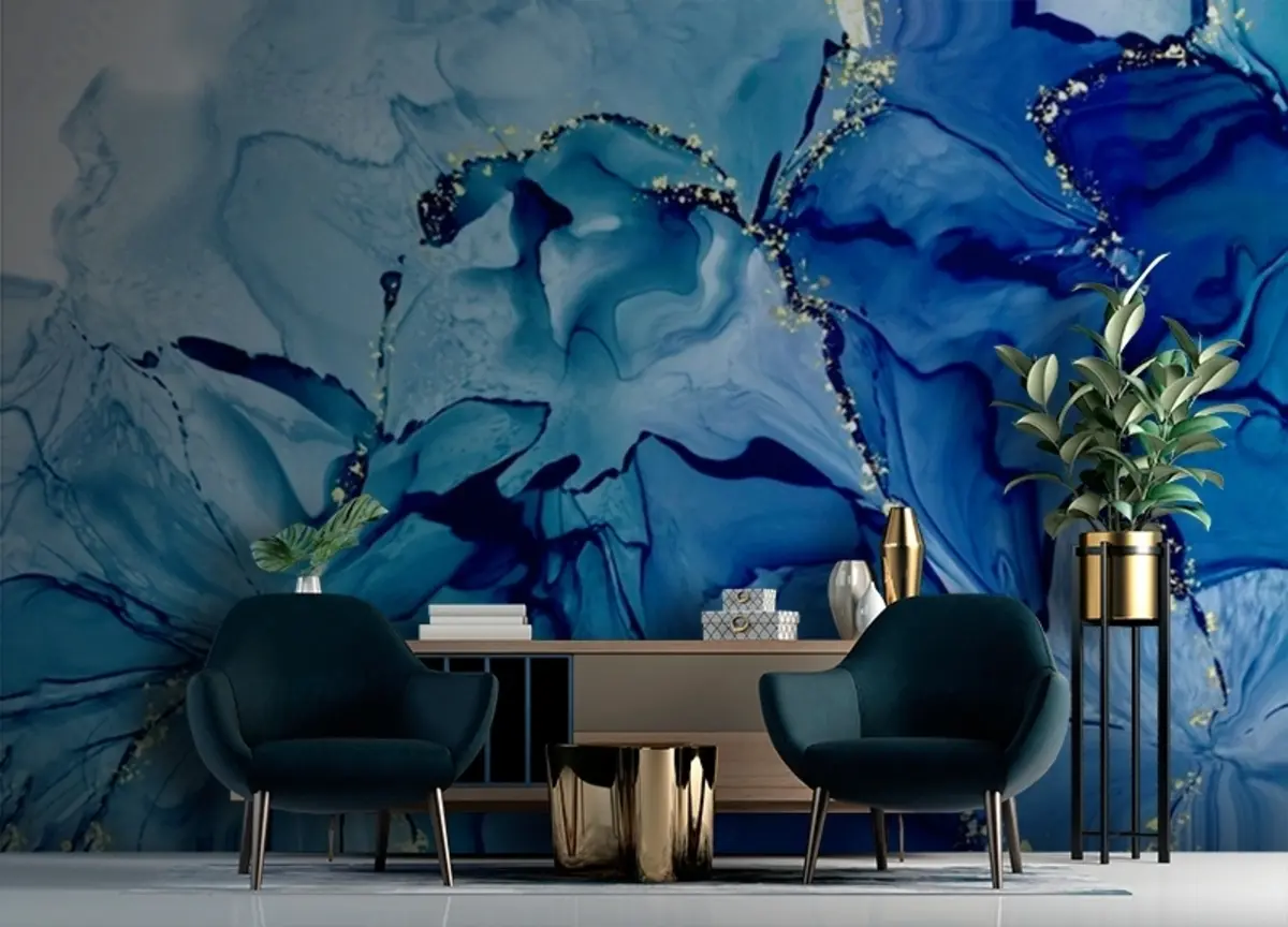 Fototapet Flytande, vatten och blått u71858