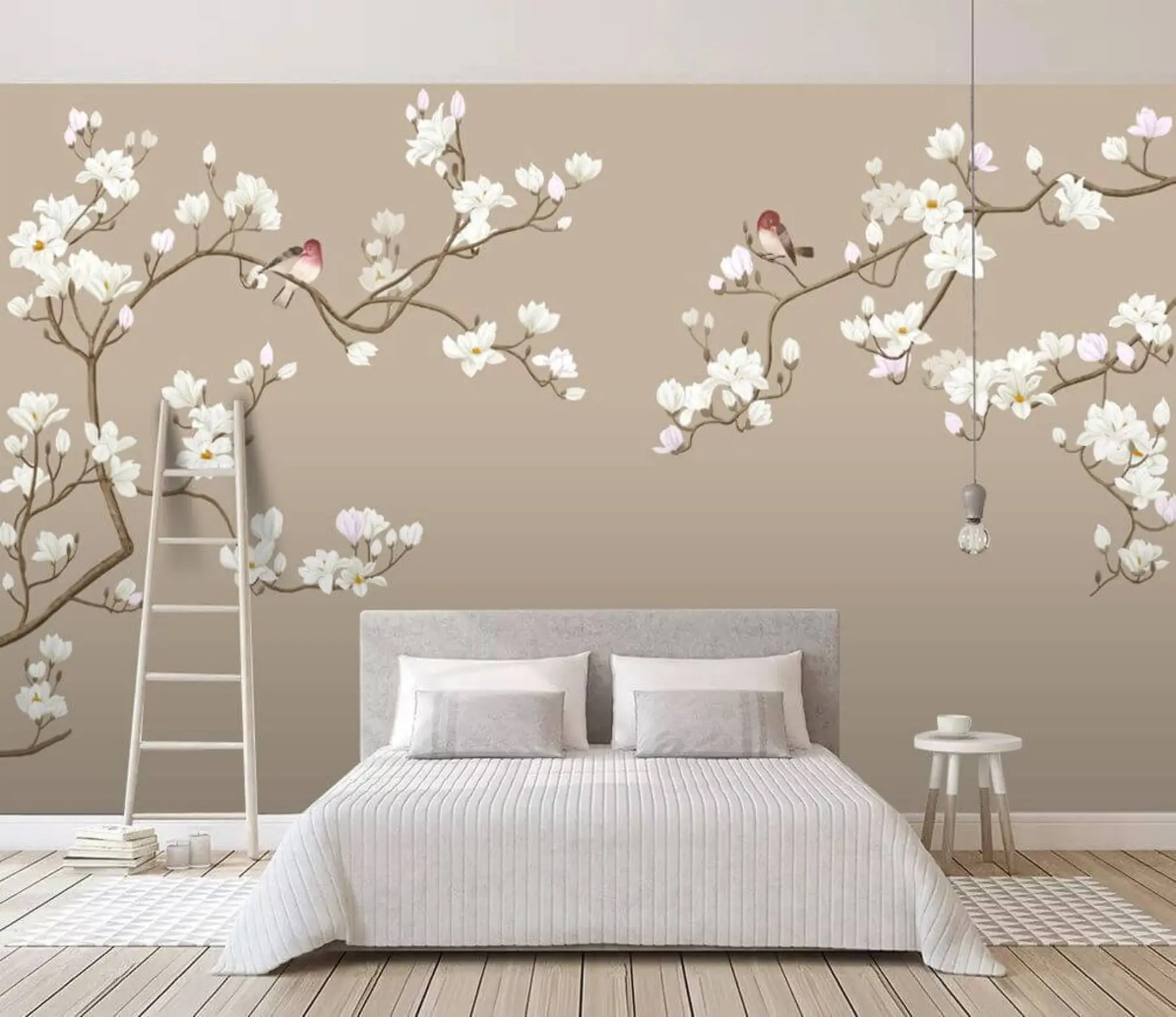 Fototapet Blomma, brun och kronblad u29583