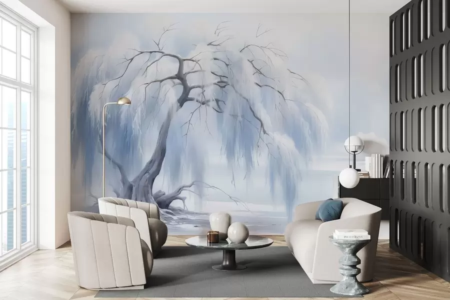 Fototapet Frodigt målat träd w05179