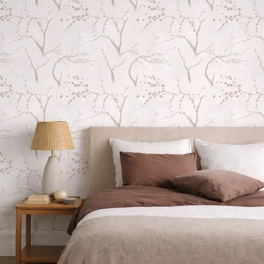 Fototapet Lätta grenar med rosa blommor a01111v1