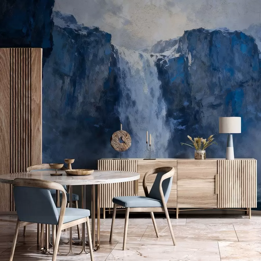 Fototapet Grunge-stil målad vattenfall w05177