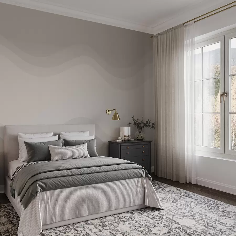 Fototapet Abstrakta vågor i neutral beige palett w05132v3