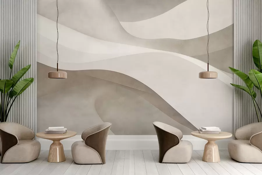 Fototapet Abstrakt vägg, vågor w09694