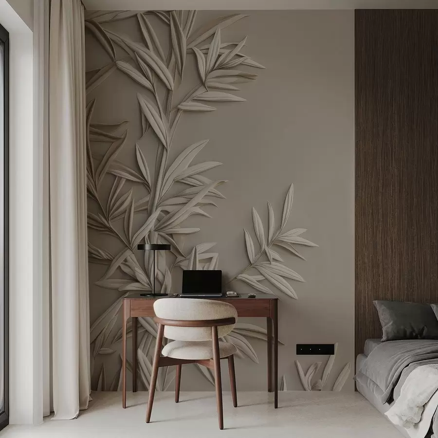 Fototapet Imitation av basreliefblad w05244