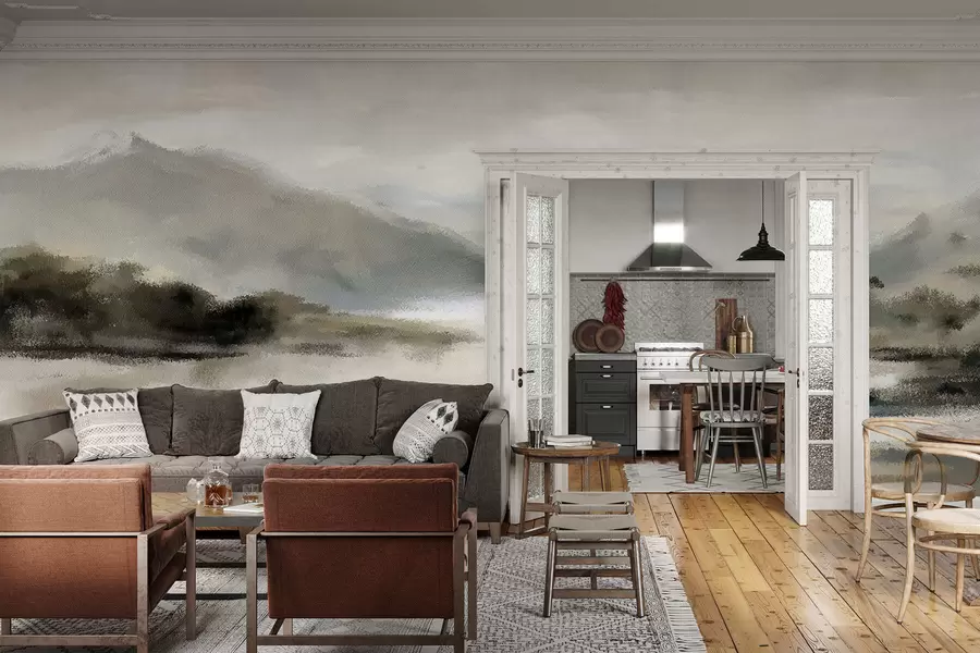 Fototapet Målade berg w05248