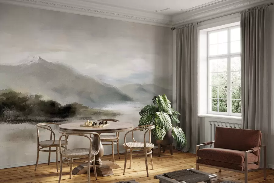 Fototapet Målade berg w05248