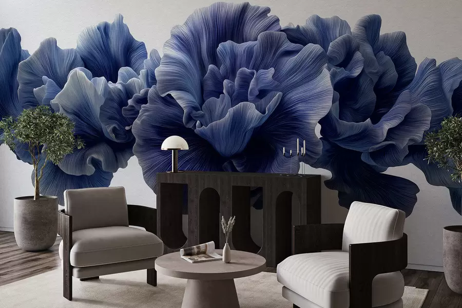 Fototapet Lyxiga kurvor av kronblad w05249