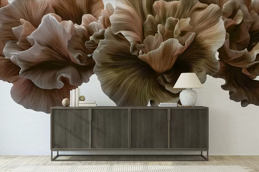 Fototapet Lyxiga kurvor av kronblad w05249v1