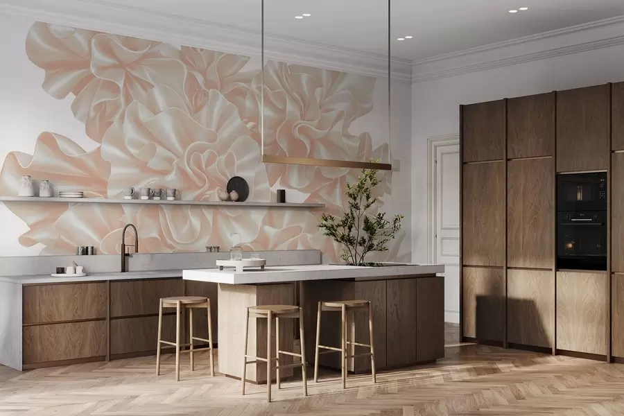 Fototapet Imitation av blommor av band w05252