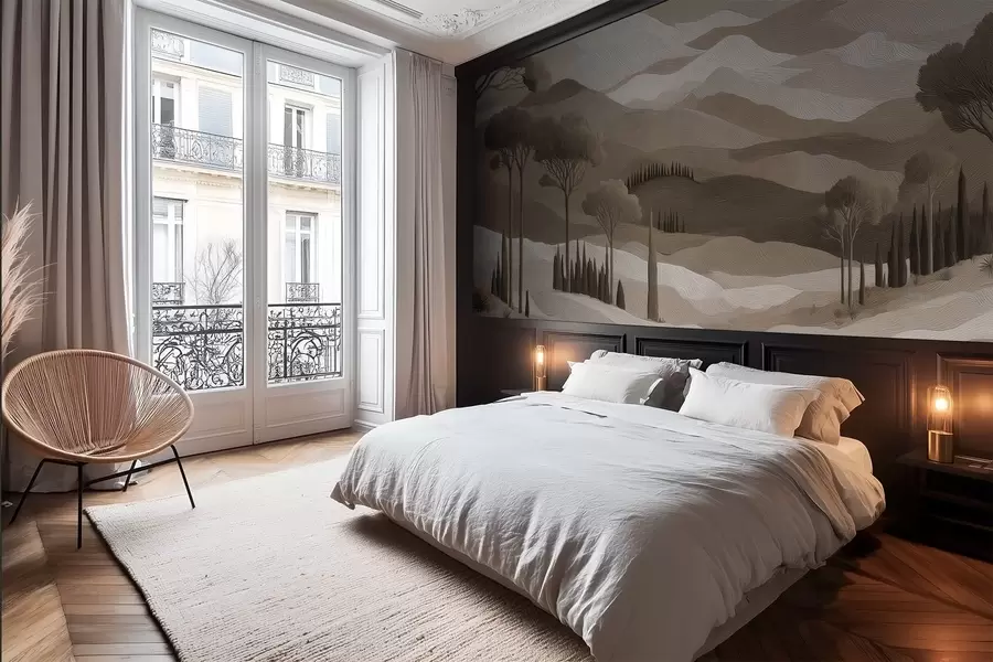 Fototapet Landskap i oljefärgstil w05258v1