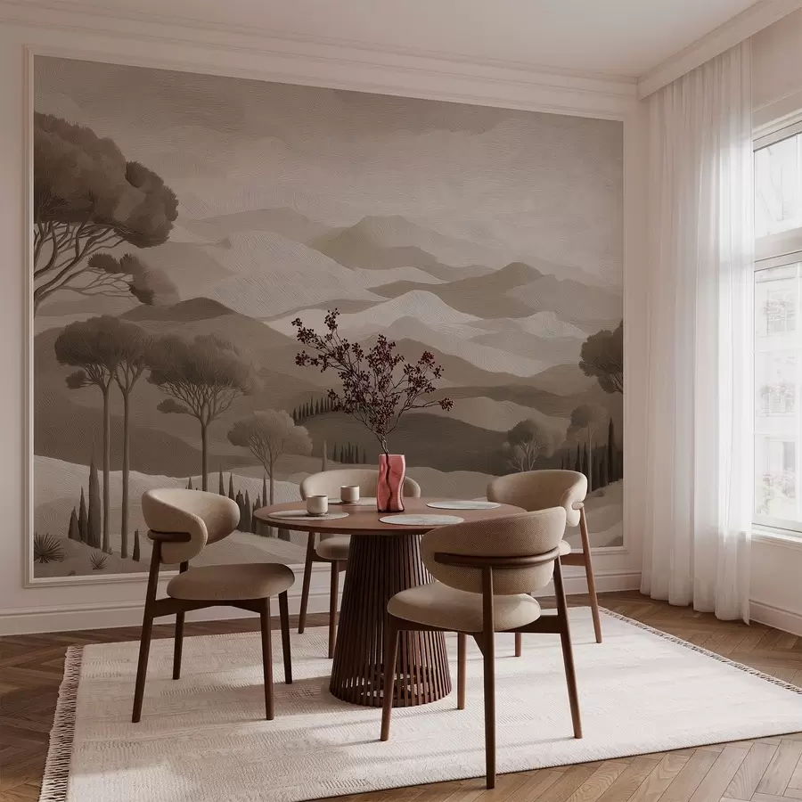 Fototapet Landskap i oljefärgstil w05258v1