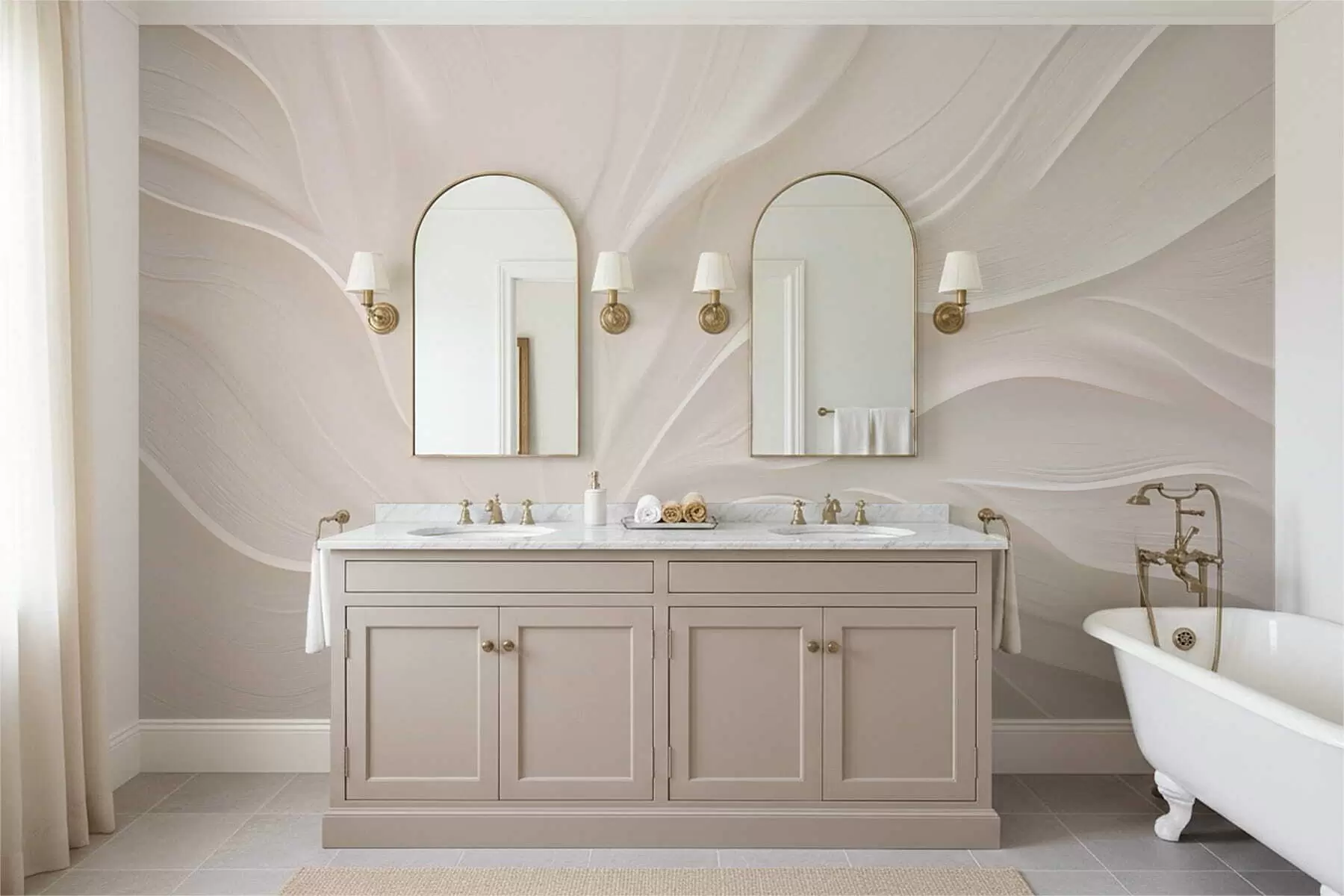 Fototapet Delikata genomskinliga blad på en gren w05267