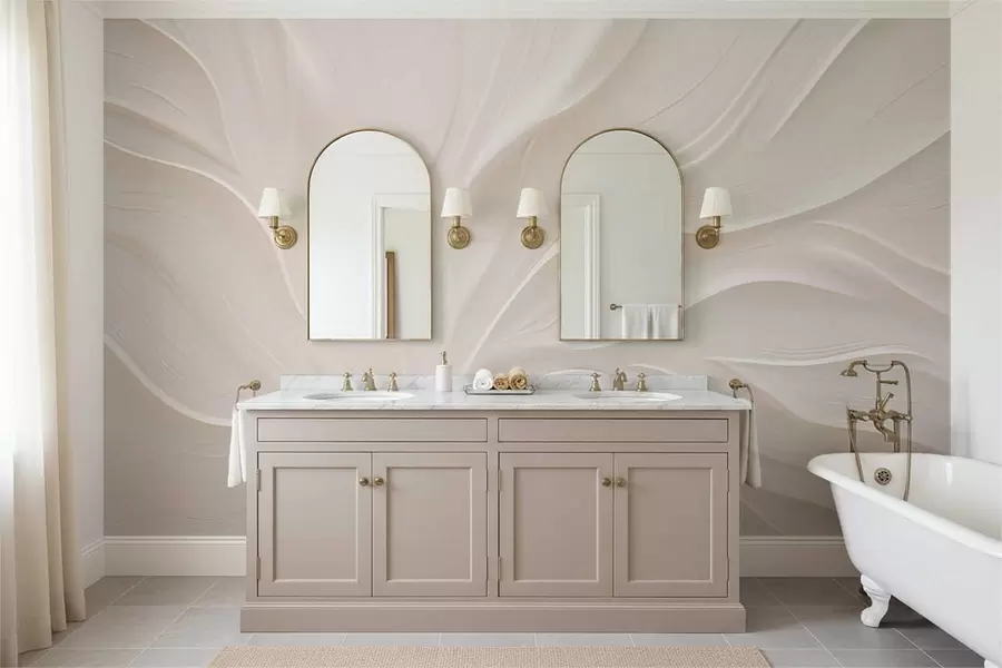 Fototapet Delikata genomskinliga blad på en gren w05267